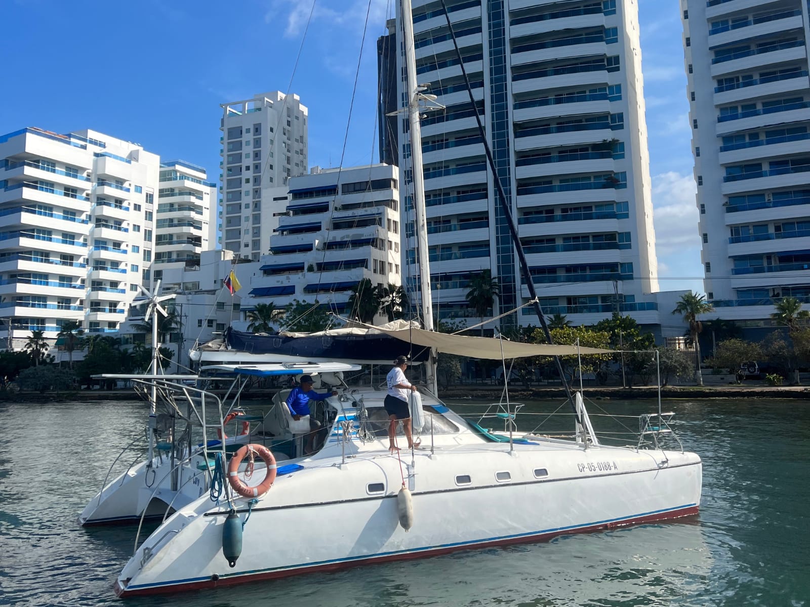 Catamaran Blue 35 pies
